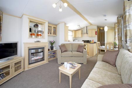 Static Caravan Lounge TV